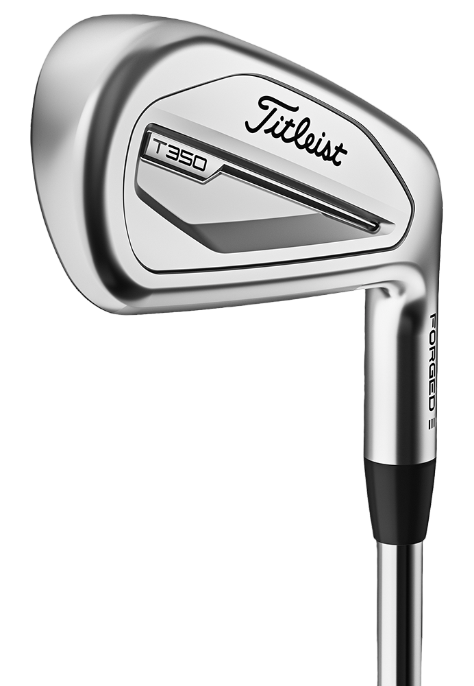 Titleist 350 iron golf club on a white background - Up N Down Golf - Golf Club Rental Hire Repair Algarve