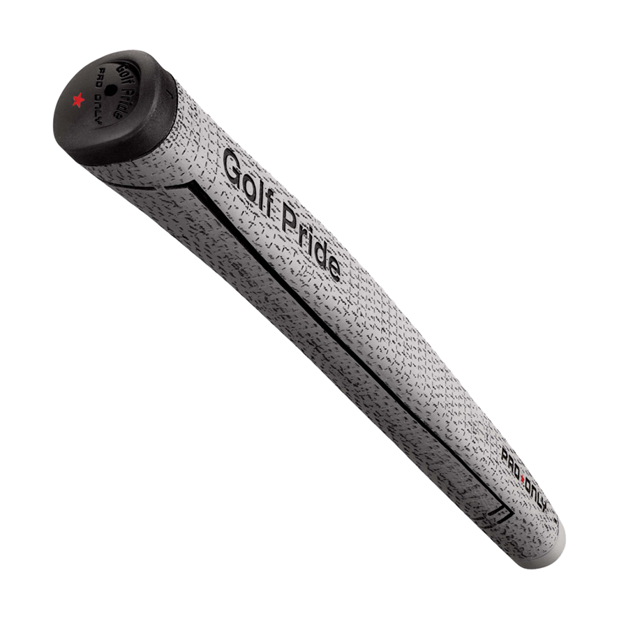 Golf Pride Pro Only Cord 72cc Red Star Putter Grip in White/Black Diagonal View - Up N Down Golf - Golf Club Rental Hire Repair Algarve 