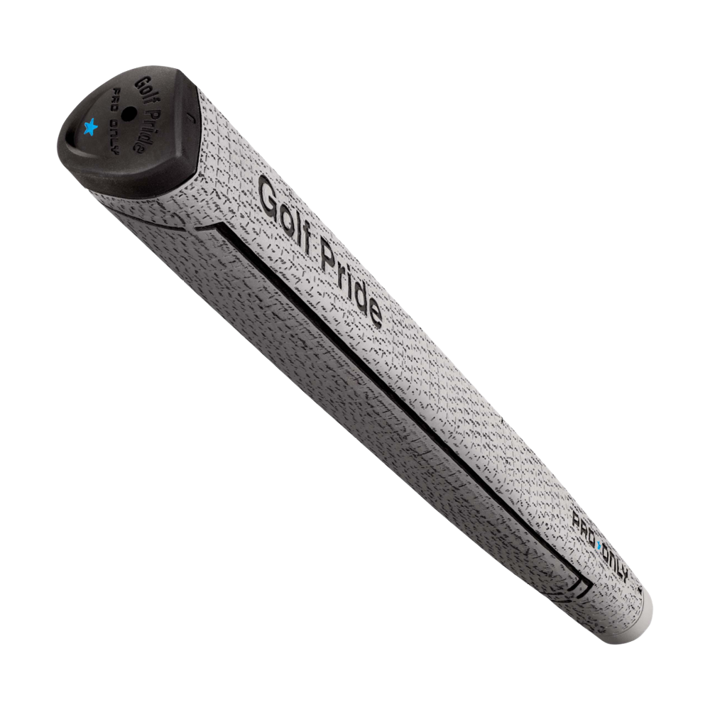 GOLF PRIDE Pro Only Cord 81cc Blue Star Putter Grip white/black diagonal view - Up N Down Golf - Golf Club Rental Hire Repair Algarve