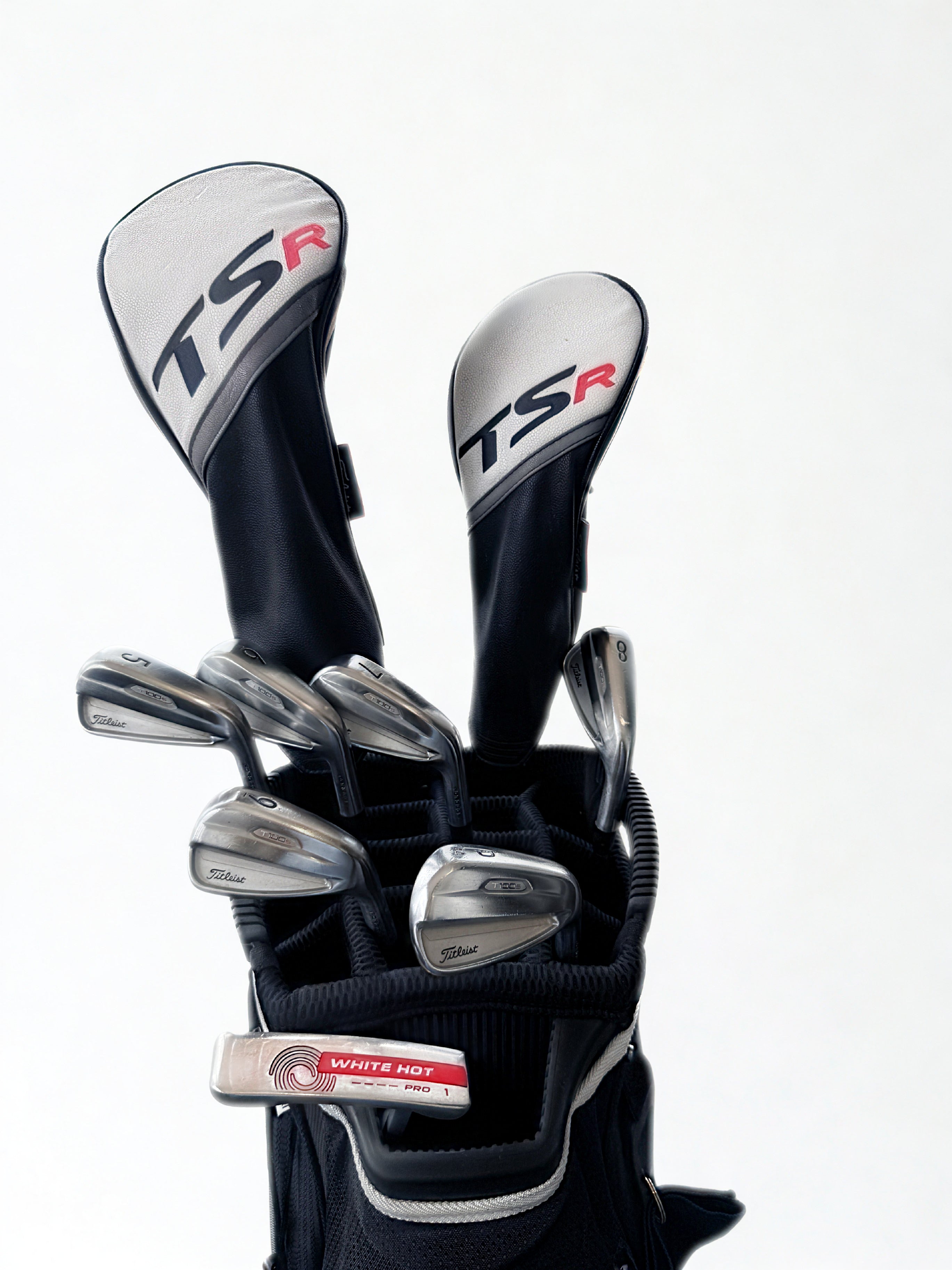 Titleist TSR3 pre-built bundles rental set, incl Titleist T100 irons. Algarve golf hire, Up'N'Down Golf 