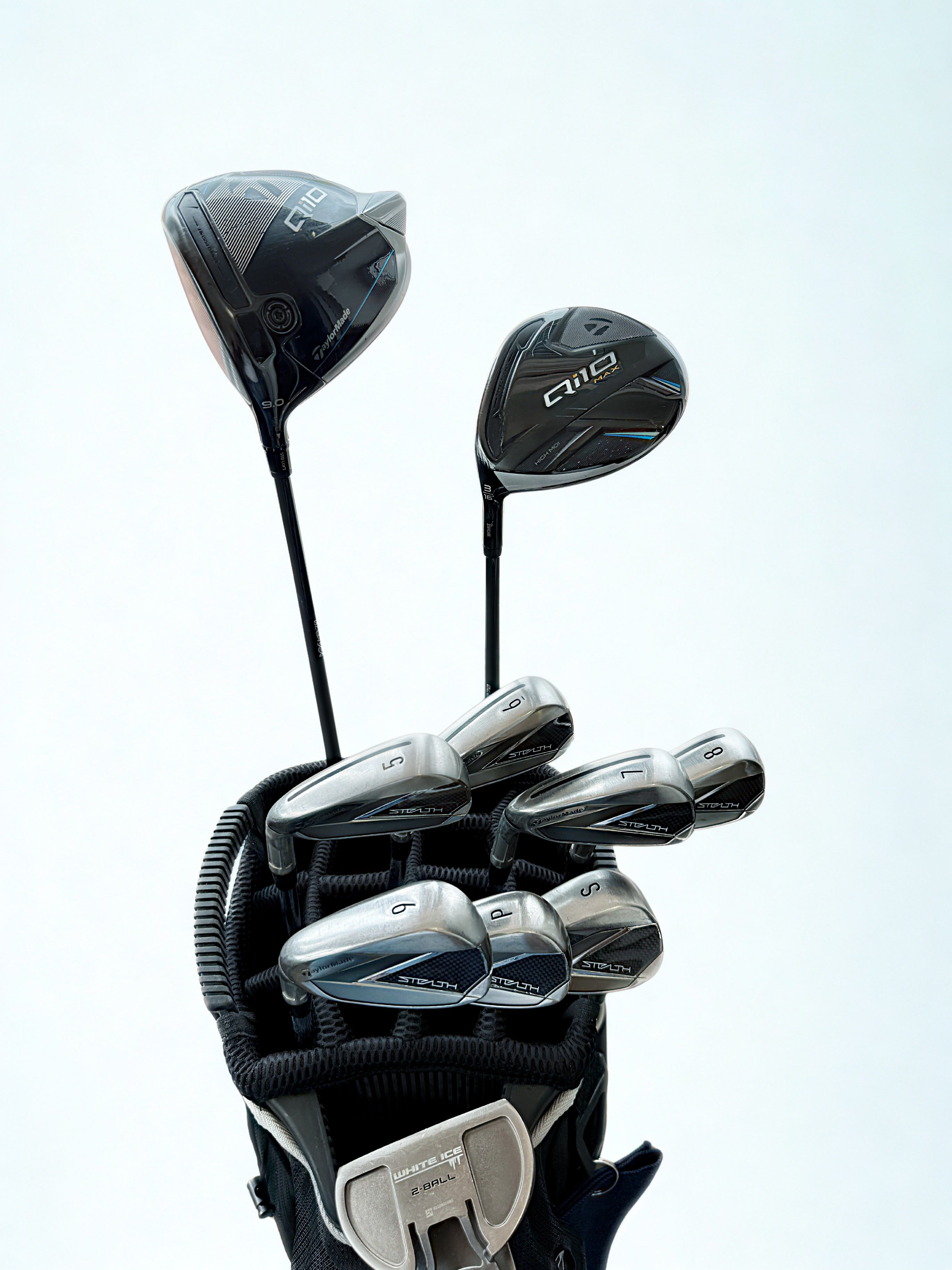 Left Handed Qi10 Stealth Irons Rental Pre-built Golf Set - Up'N'Down Golf Free Delivery across the Algarve on Premium Golf Rental/Hire Sets