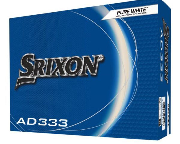 Srixon AD333 golf ball packaging  pack of 12 Pure White on a white background