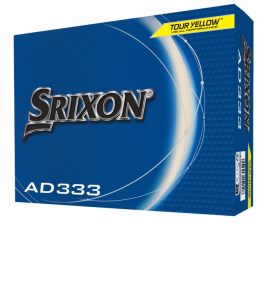 Srixon AD333 golf ball packaging pack of 12 Tour Yellow on a white background