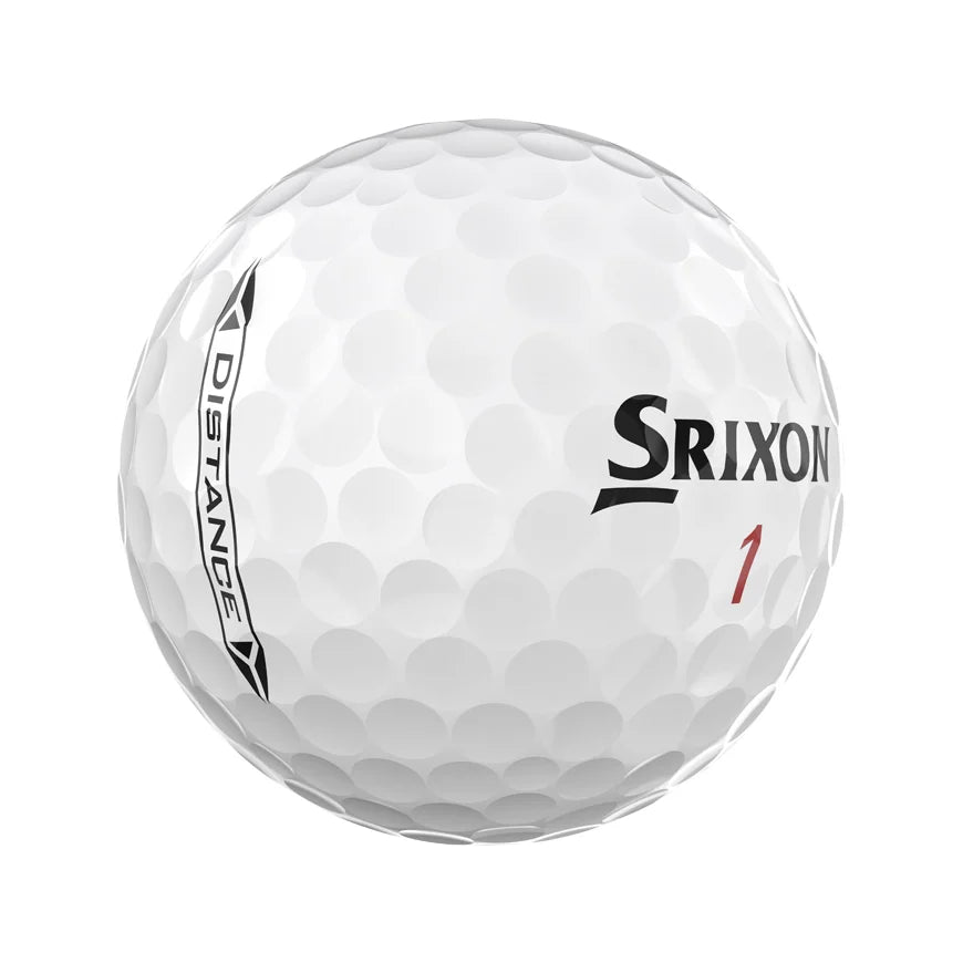 Srixon distance white golf ball on a white background 
