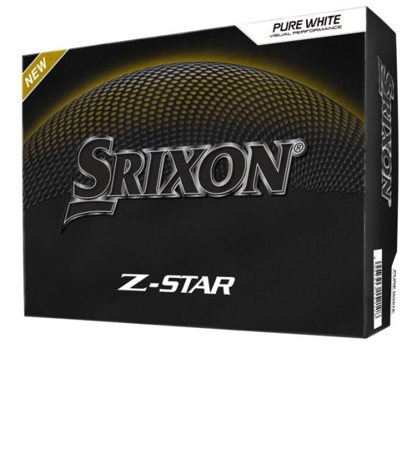 Srixon Z Star Pure White Golf Ball Pack Box of 12 on White Background