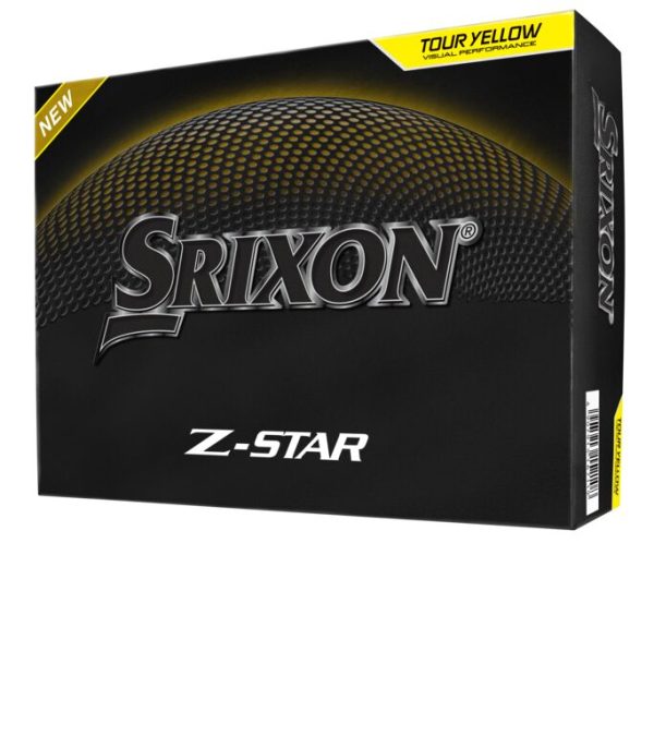 Srixon Z Star Tour Yellow Golf Ball Pack Box of 12 on White Background