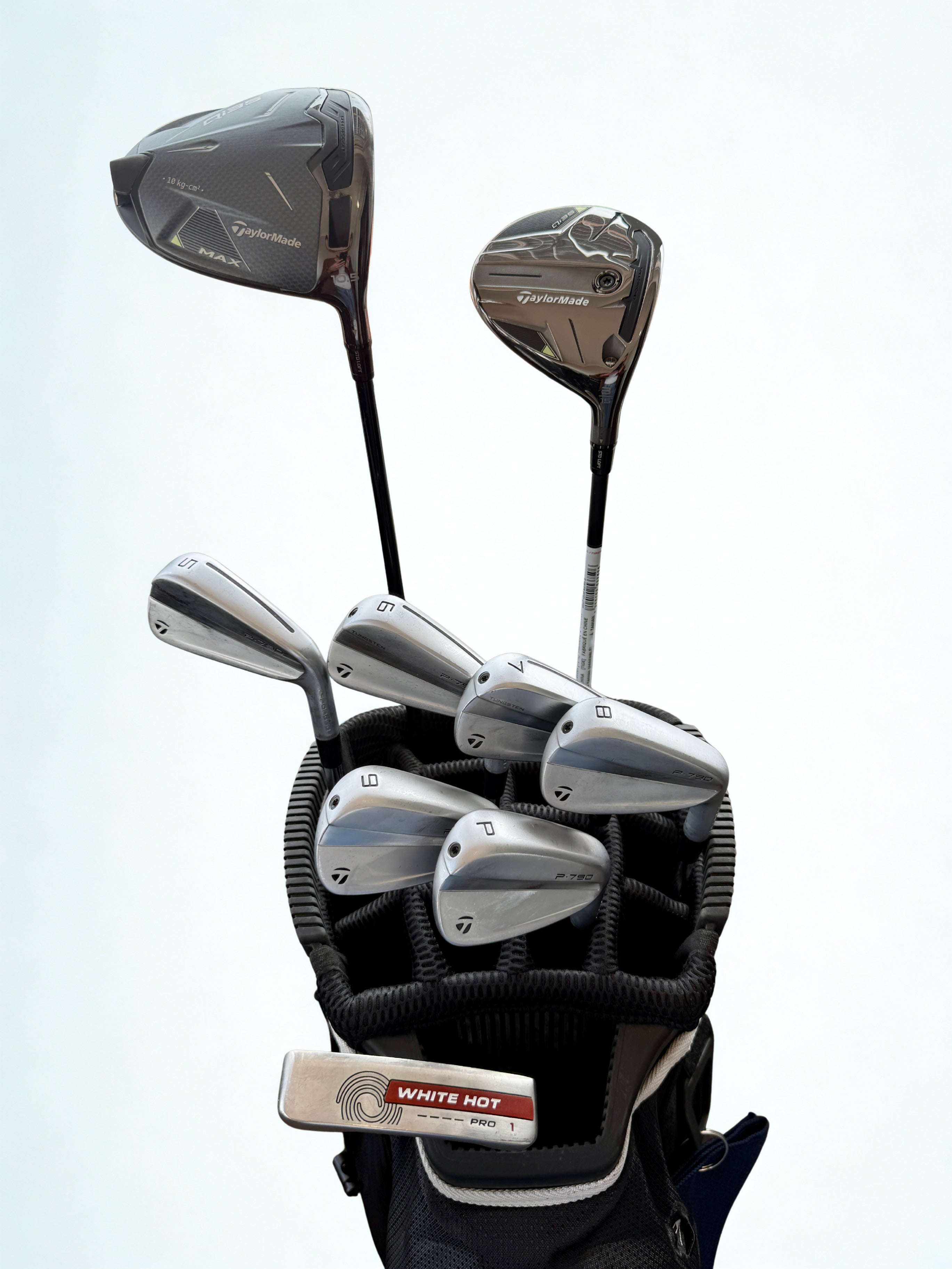 TaylorMade Qi35 with P790 stiff shaft flex bundle rental set - Up'N'Down Golf - Algarve wide delivery of premium golf rental/hire sets