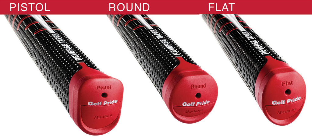 Golf Pride Reverse Taper Grips Pistol/Round/Flat (Oval) - Up N Down Golf - Golf Club Rental Hire Repair Algarve