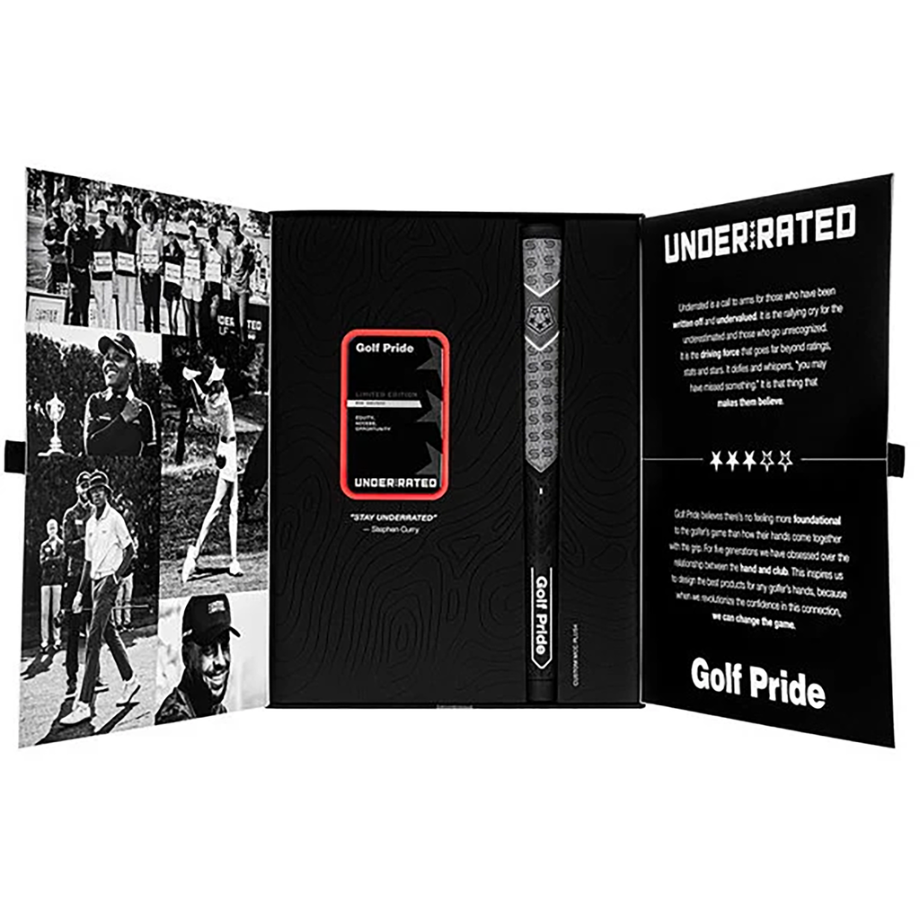 Steph Curry x Under:rated Golf Pride Limited Edition Box Set of Golf Grips - Commemorative Box - Up N Down Golf - Golf Club Rental Hire Repair Algarve